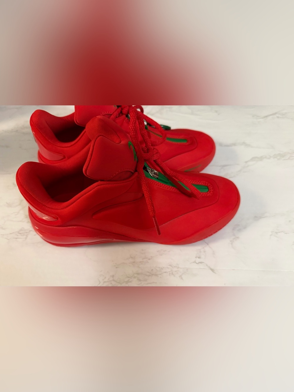 Men’s Red Zip-Front Performance Sneakers - Picture 6 of 8